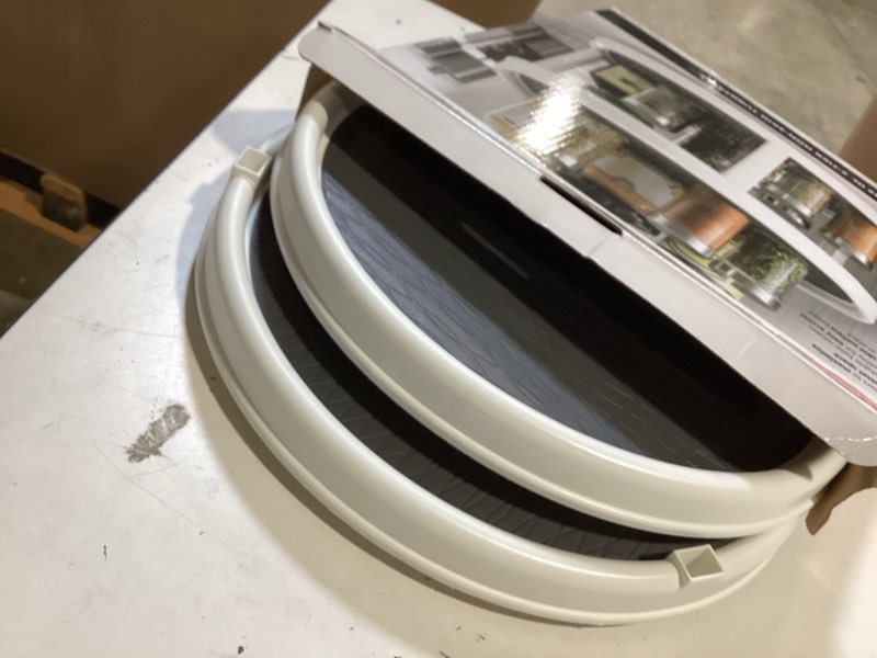 Condition photo showing Good Condition for copco non-skid turntable, 2-tier, 12-inch, durable & easy clean, white/gray white/gray 12-inch