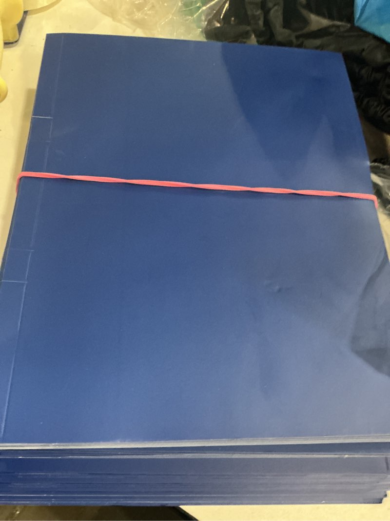 Condition photo showing Good Condition for marspark 50 count tax return folders with double windows, 8.5 x 11 inch navy blue tax folders with side staple tabs right pocket document organizer for customs preparers office business