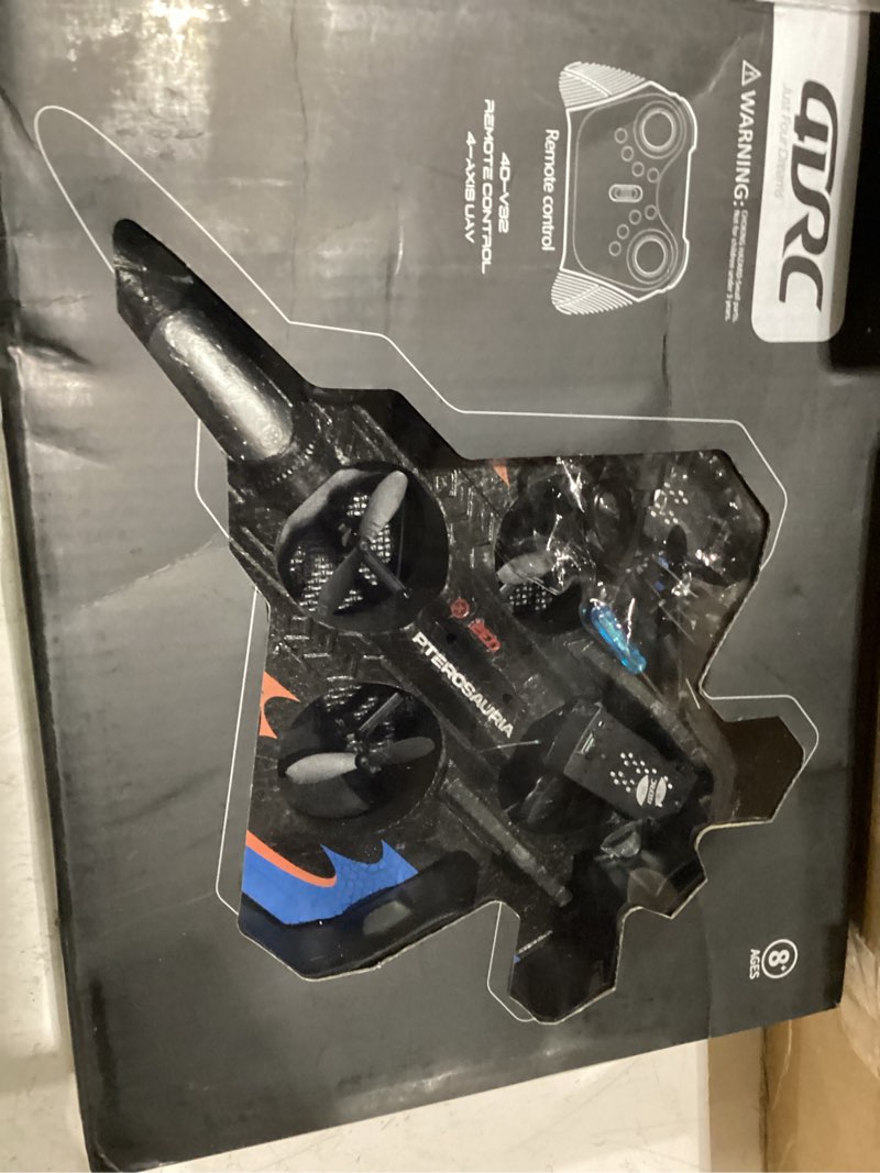 Condition photo showing As Is for 4drc v32 foam rc airplane drone with 4 batteries, 80 mins long flight rc plane helicopter fighter jet for kids adults 8-16, 360° flip stunt rc airplane helicopter, toy gift for boys beginners
