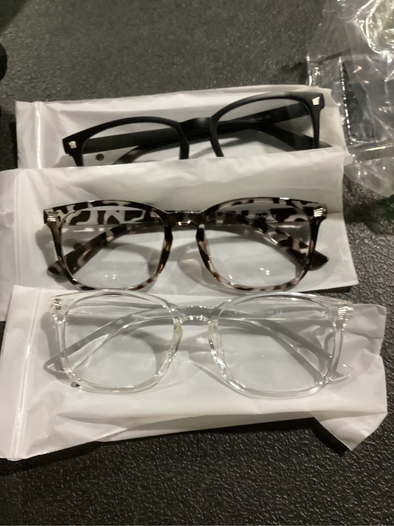 Condition photo showing Good Condition for livho high tech blue light glasses - advanced blue light blocking computer glasses - anti eyestrain & uv glare *d1 light black+clear grey+leopard clear