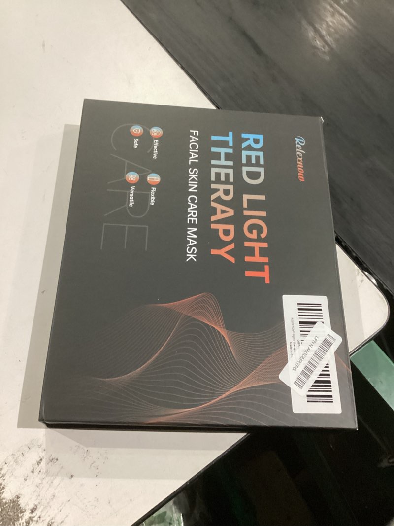 Condition photo showing New/Like New for red light therapy for face, 7-1 colors portable led face mask light therapy with remote, near-infrared 850nm wavelength with timing function for anti-aging skincare at home 288 led beads