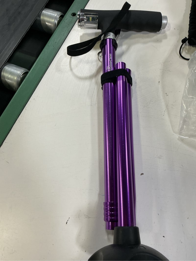 Condition photo showing Good Condition for benecane walking cane for women folding cane for men with two led lights quad cane with stable base lightweight and adjustable walking stick purple