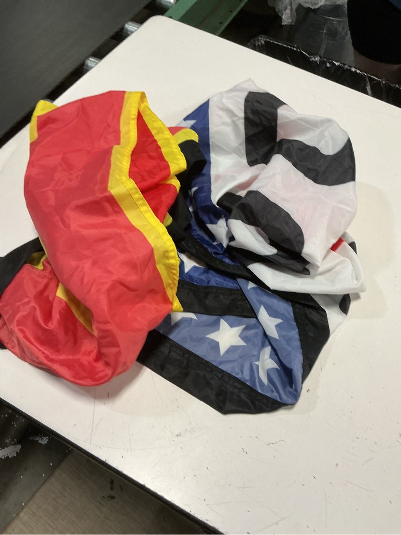 Condition photo showing As Is for 3 swooper flags swooper now open restaurant breakfast special sale