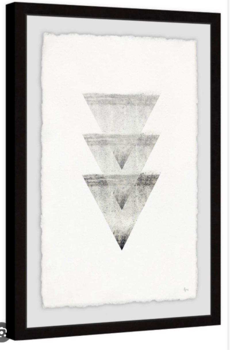  Triple Triangle Cones Framed Painting Print 16”X24”