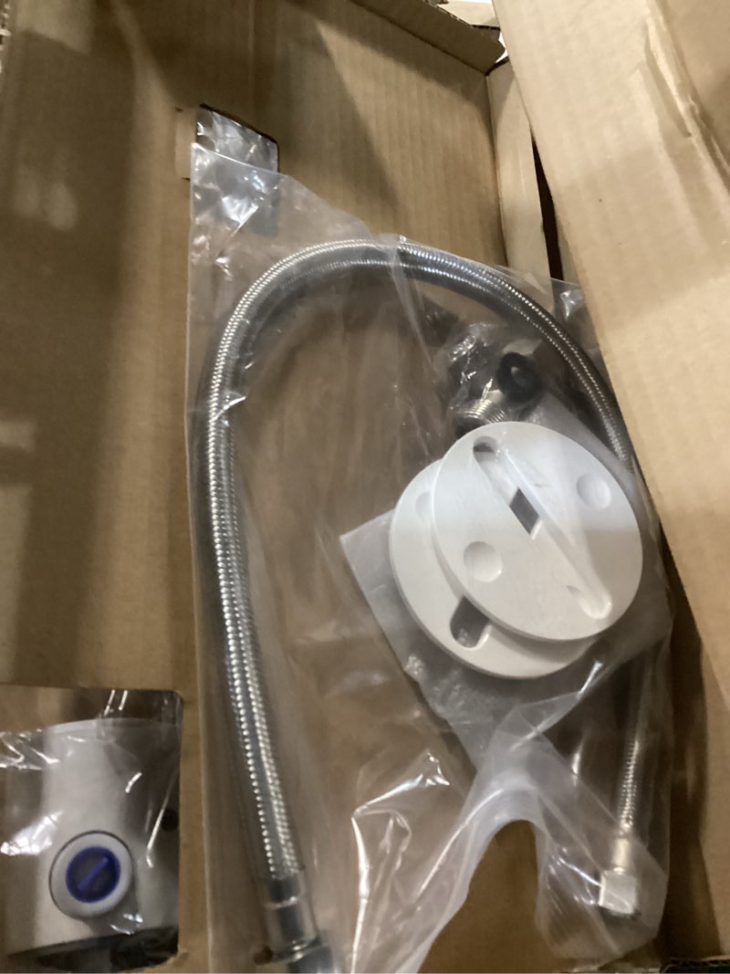Condition photo showing New/Like New for 3-in-1 bidet attachment with handheld sprayer for toilet, ultra-slim non-electric cold water bidet, dual nozzle (feminine/rear wash) with adjustable water pressure control, white