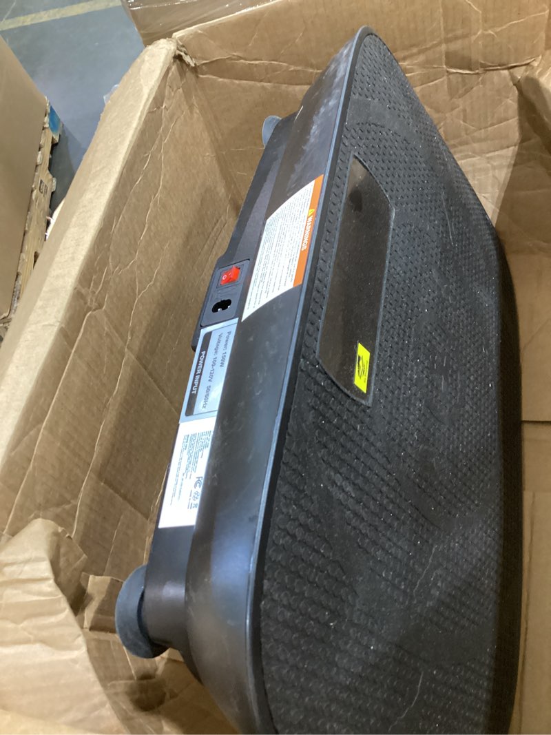 Condition photo showing As Is for merach v33 pro vibration plate exercise machine with touchscreen, 99 speeds | resistance bands, bluetooth, 350lbs capacity, vibration platform for lymphatic drainage, home full body fitness equipment