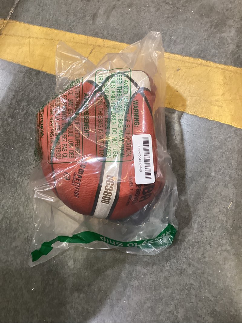 Condition photo showing New/Like New for molten fiba approved basketball, 7 inches, 12 panel, 2-tone design, orange/cream, 1 pack 2-tone design 6
