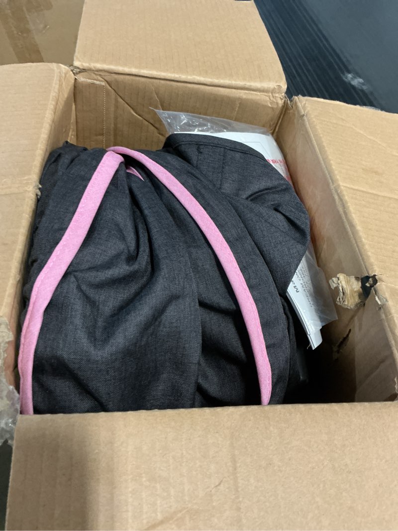 Condition photo showing As Is for Dream On Me Volgo Twin Baby Stroller, Lightweight Side-by-Side Double Umbrella Stroller with Adjustable Canopy, 5-Point Harness, Storage Basket & Travel-Friendly Fold – Pink