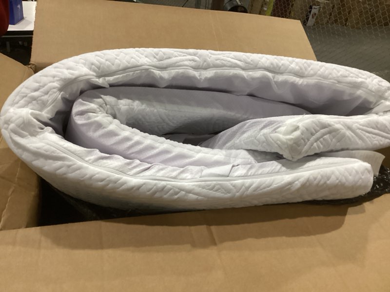 Condition photo showing As Is for sinweek 2 inch gel memory foam mattress topper ventilated soft pressure relieve mattress pad, breathable bed topper, certipur-us certified, twin size 2 inch twin, not exact, similar to stock photo
