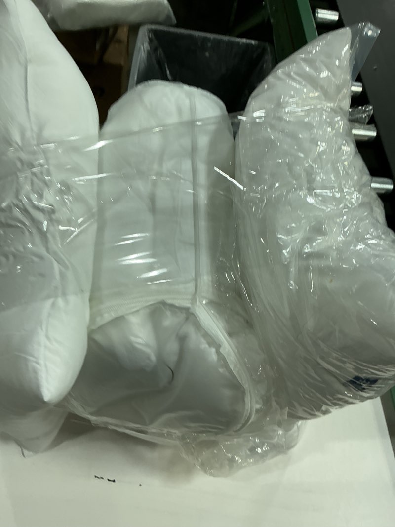 Condition photo showing As Is for MIULEE Pillows Inserts, Pack of 4 18x18 Inch 100% Virgin Microfiber Filling Throw Pillows for Bed Couch Sofa