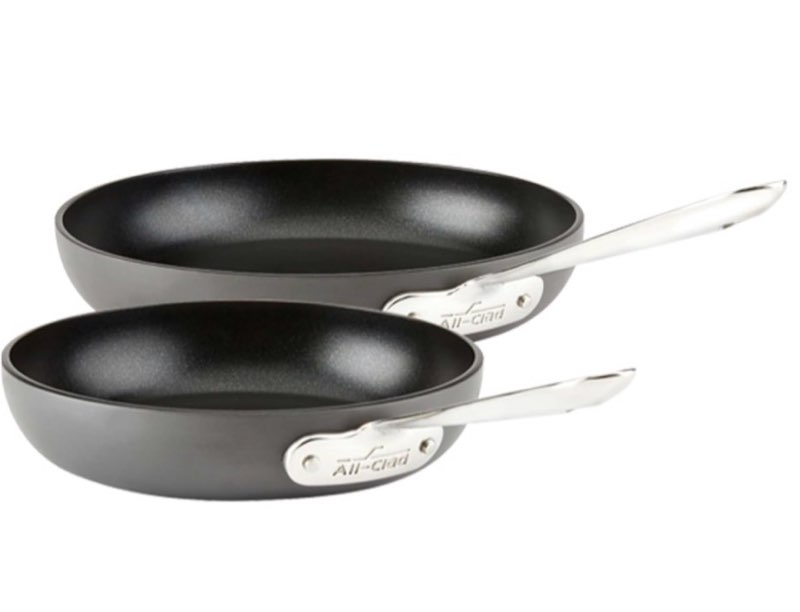 All-Clad HA1 Hard Anodized Non Stick Fry Pan Set 2 Piece, 8, 10 Inch, Induction, Oven Broiler Safe 5