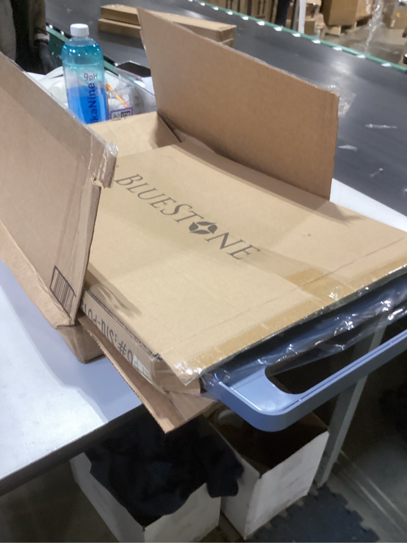 Condition photo showing New/Like New for walker tray table with 2 cup holders - universal trays for standard folding walkers - home mobility accessories by bluestone (gray)