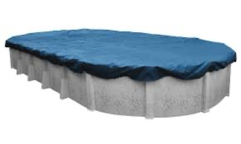 Robelle 16 x 32 ft Heavy Duty Blue Winter Oval Pool Cover for Above Ground Pools, 4 ft Overlap (20 x