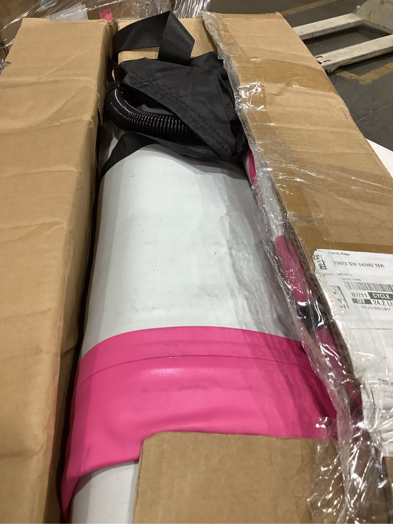 Condition photo showing As Is for awsum inflatable air gymnastics mat 10ft/13ft/16ft/20ft/23ft training mat 4/8 inches thick tumbling mat with electric pump for home/gym/outdoor 10ft*3.3ft*4in(3*1*0.1m) pink/pink