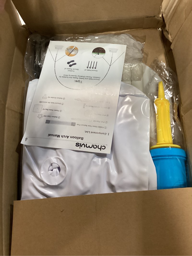 Condition photo showing Good Condition for Chamvis Balloon Arch Kit, 9FT Height & 10FT Width Adjustable Balloon Arch Stand Frame Garland Stand: Wedding Baby Shower Birthday Photo Backdrop