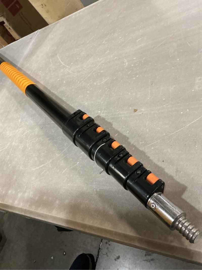 Condition photo showing As Is for vevor telescopic extension pole, 4.66-19 ft multi-purpose extendable pole, sturdy aluminum alloy paint pole extension with flip-lock design, high reach roller stick for painting, dusting and cleaning 5-19 ft