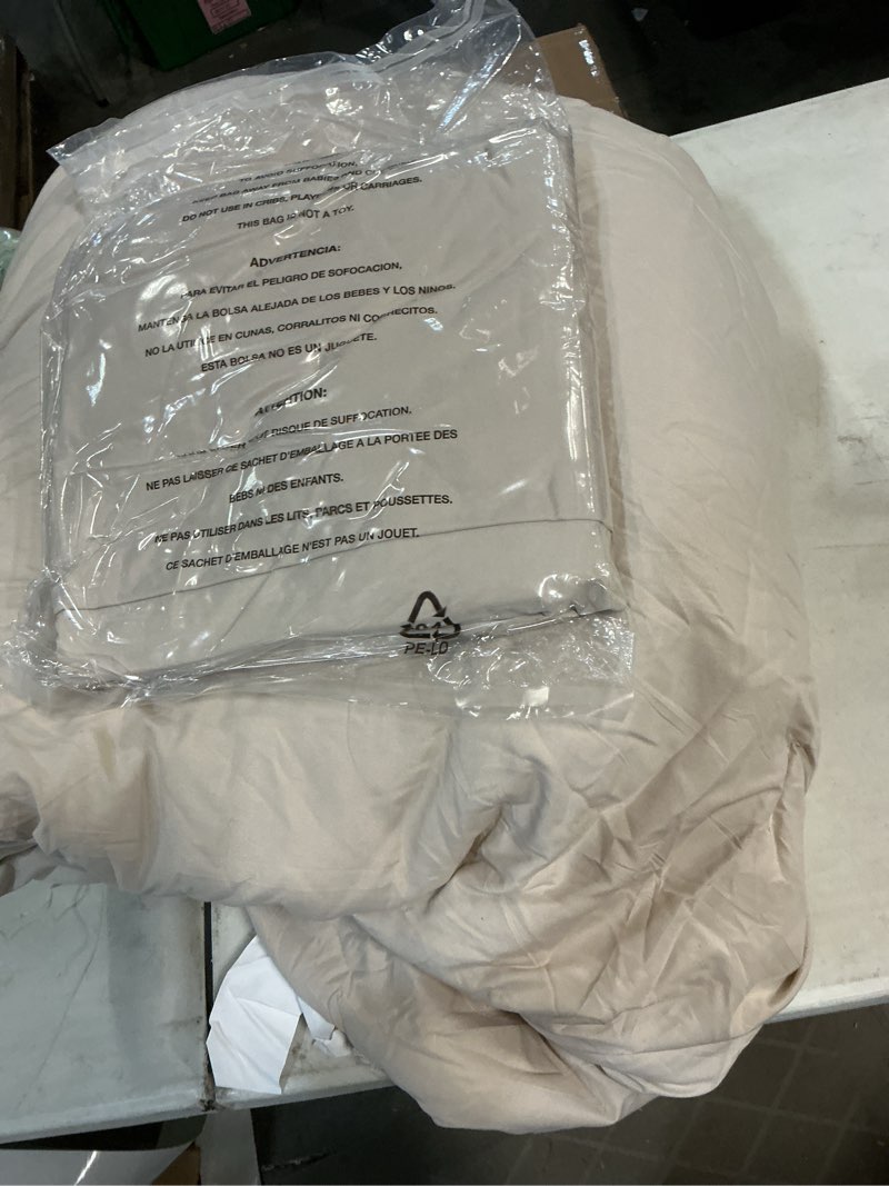 Condition photo showing Good Condition for wrensonge queen size comforter set with sheets - 7 pieces beige tufted bed in a bag queen shabby chic bedding sets with 1 comforter, 2 sheets, 2 pillowcases & 2 shams beige queen