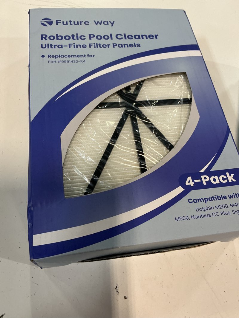 Condition photo showing Good Condition for future way 4 pack ultra fine cartridge filter panels compatible with dolphin nautilus cc plus and m400/m500 robotic pool cleaner filters, replace #9991432-r4