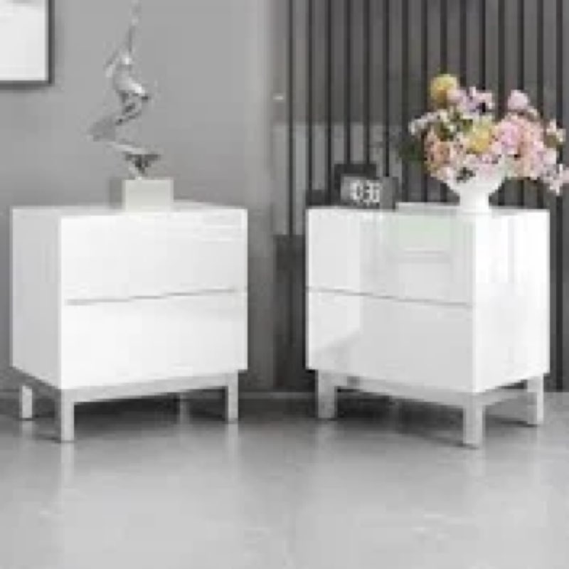 High Gloss Electroplated Nightstand