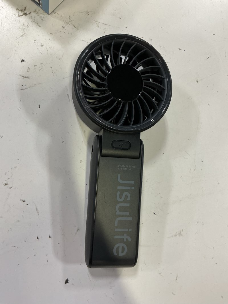 Condition photo showing Good Condition for jisulife handheld fan life7 – ultimate flexibility: wide & strong airflow, 19.5h max cooling, 5000mah rechargeable, 5-speed, led display, 3 in 1 portable fan for travel, concerts, sports events(black)