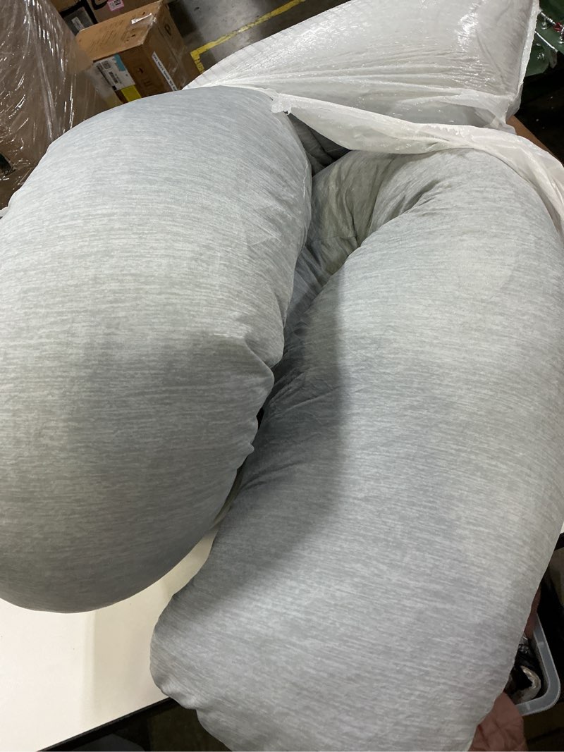 Condition photo showing Good Condition for ZZZhen Pregnancy Pillow for Sleeping, G Shaped Maternity Pillow - 56 Inch with Grey Microfiber Removable Cover, Multi- Use and Support Back, HIPS, Legs, Belly for Pregnant Women Sleeping Grey Light 56 Inch