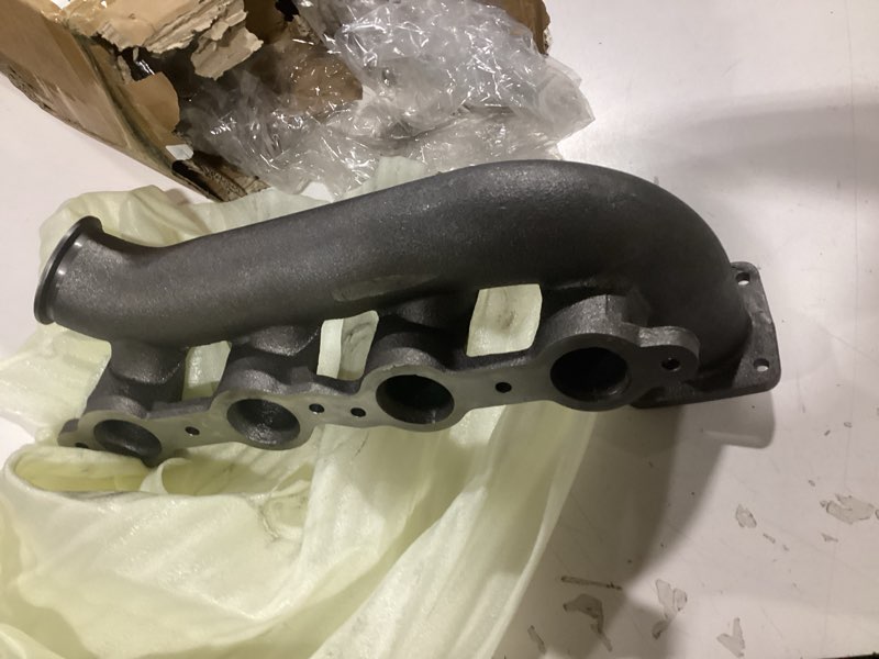Condition photo showing As Is for jc whitney jfbajcwemd00041 left exhaust manifold kit - compatible with chevrolet silverado 1500 99-13, silverado 2500 99-04, silverado 3500 01-06, gmc sierra 1500 99-13 - 4.8l 5.3l 6.0l 6.2l cyl.8