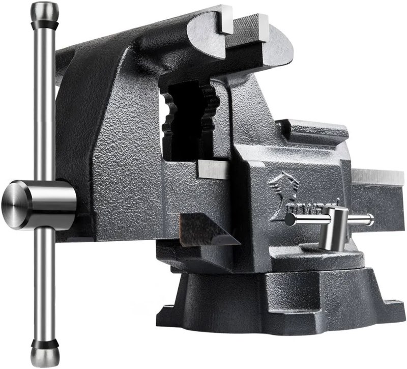 forward cr80a 8 inch bench vise heavy duty vice with anvil and 190 degrees sw...