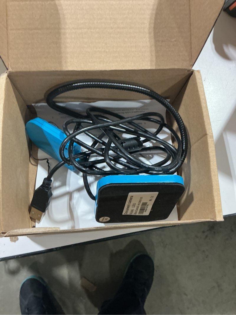 Condition photo showing Good Condition for document camera (blue) ultra high definition 5mp usb document camera — mac os, windows, chromebook compatible for live demo, web conferencing, distance learning, remote teaching,scanner