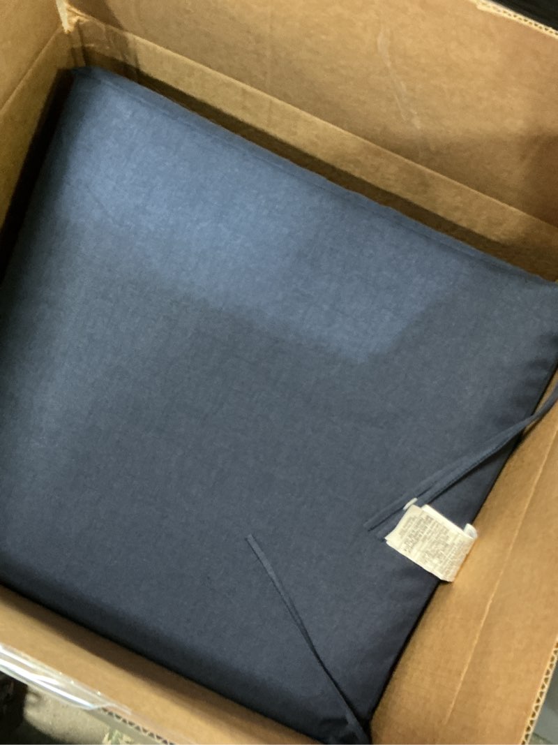 Condition photo showing Good Condition for arden outdoor deep seat cushion set, 24 in x 24 in, weather-proof, rain-proof, fade resistant patio cushion for chair, sofa, and couch sapphire blue leala polyfill sapphire blue leala 1 pack
