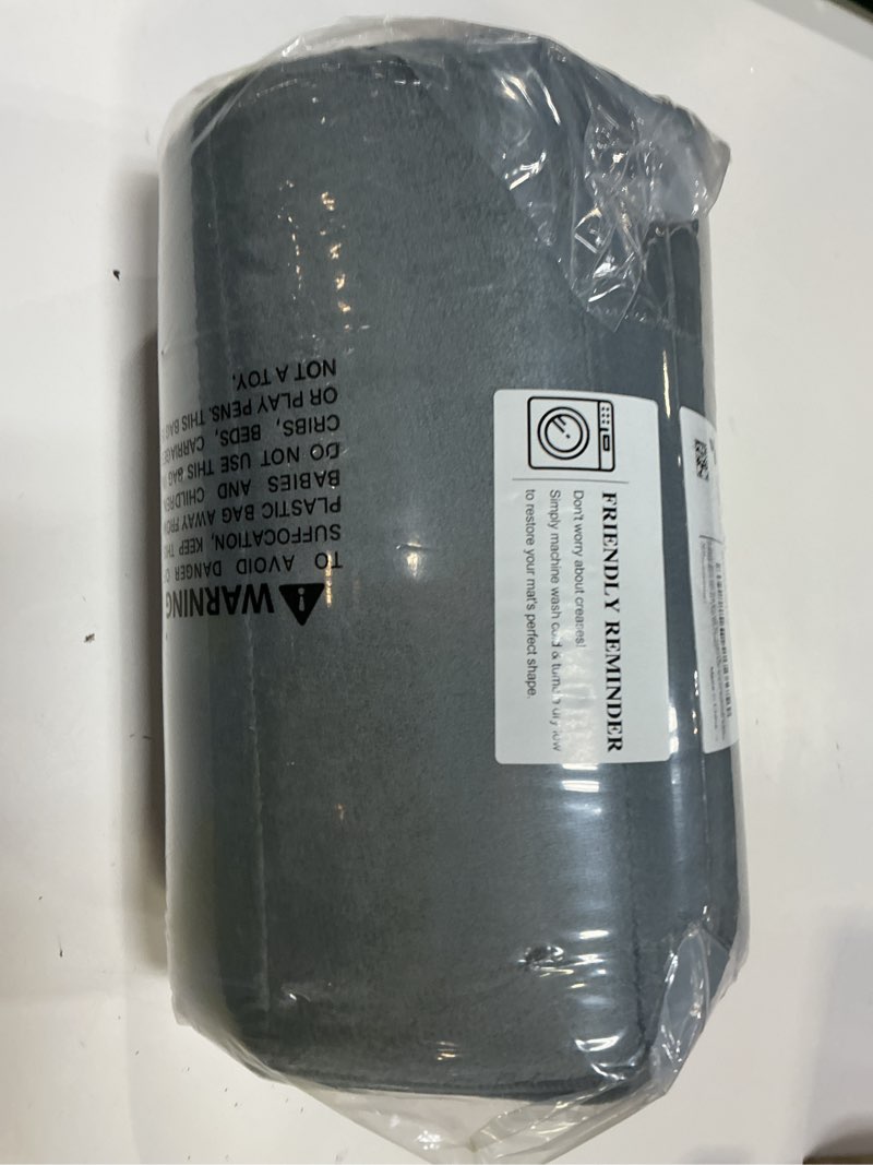 Condition photo showing New/Like New for buganda bathroom rug and mat set, 2 piece memory foam bath mat set, machine wash dry, soft non slip absorbent bath rug for bathroom, shower and tub (36" x 24"+24" x 16", dark grey) dark grey rectangular 36" x 24"+24" x 16"