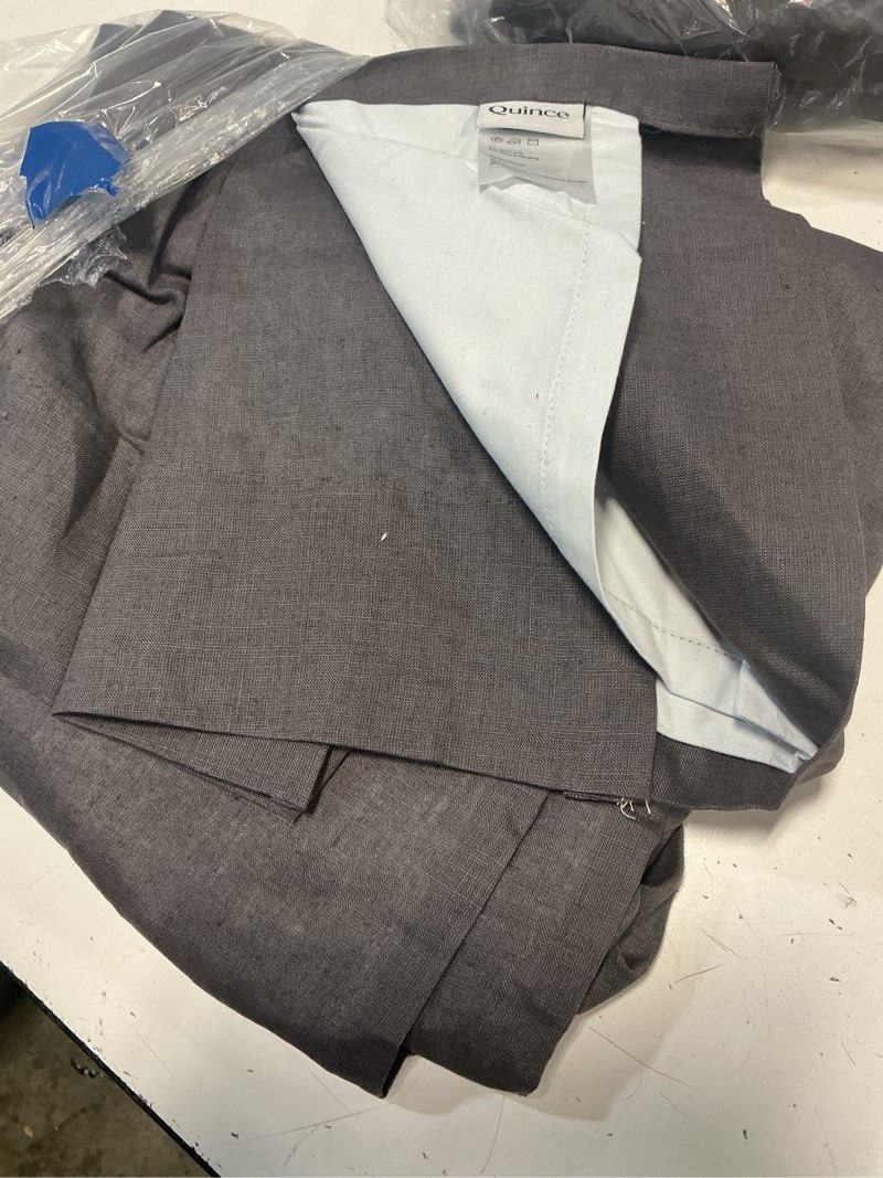 Condition photo showing Good Condition for quince european linen true blackout curtain greey 48x84 in