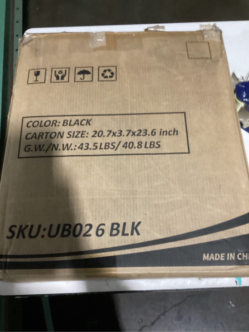 Condition photo showing New/Like New for patio umbrella base 43lbs outdoor umbrella stand with wheels, heavy duty square concrete stand market umbrella, black