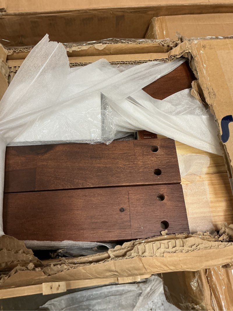 Condition photo showing Good Condition for mellow naturalista classic 12-inch solid wood platform bed | wooden slats, no box spring needed, easy assembly | full, espresso espresso full 12 inch classic
