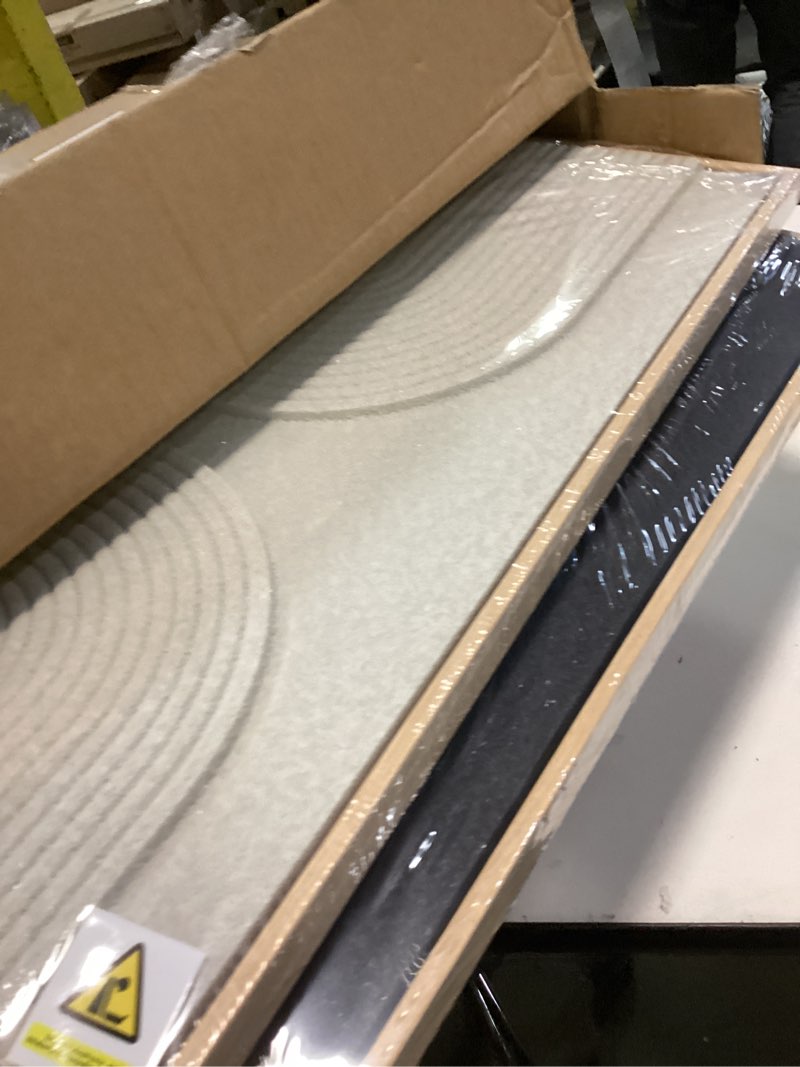 Condition photo showing Good Condition for 3D Textured Framed Boho Neutral Abstract Wall Art, 3 Piece Modern Artwork for Walls, Black White Brown Minimalist Geometric Paintings for Living Room, Dining Room, Bedroom Wall Decor 16x24 In 16" W x 24" H x 3Pcs Monochrome