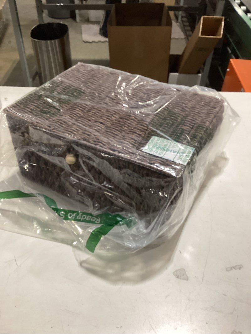 Condition photo showing Good Condition for Collapsible Storage Bins Woven Basket Laundry Basket Lid over The Door Storage Finishing Holder Room Accessories