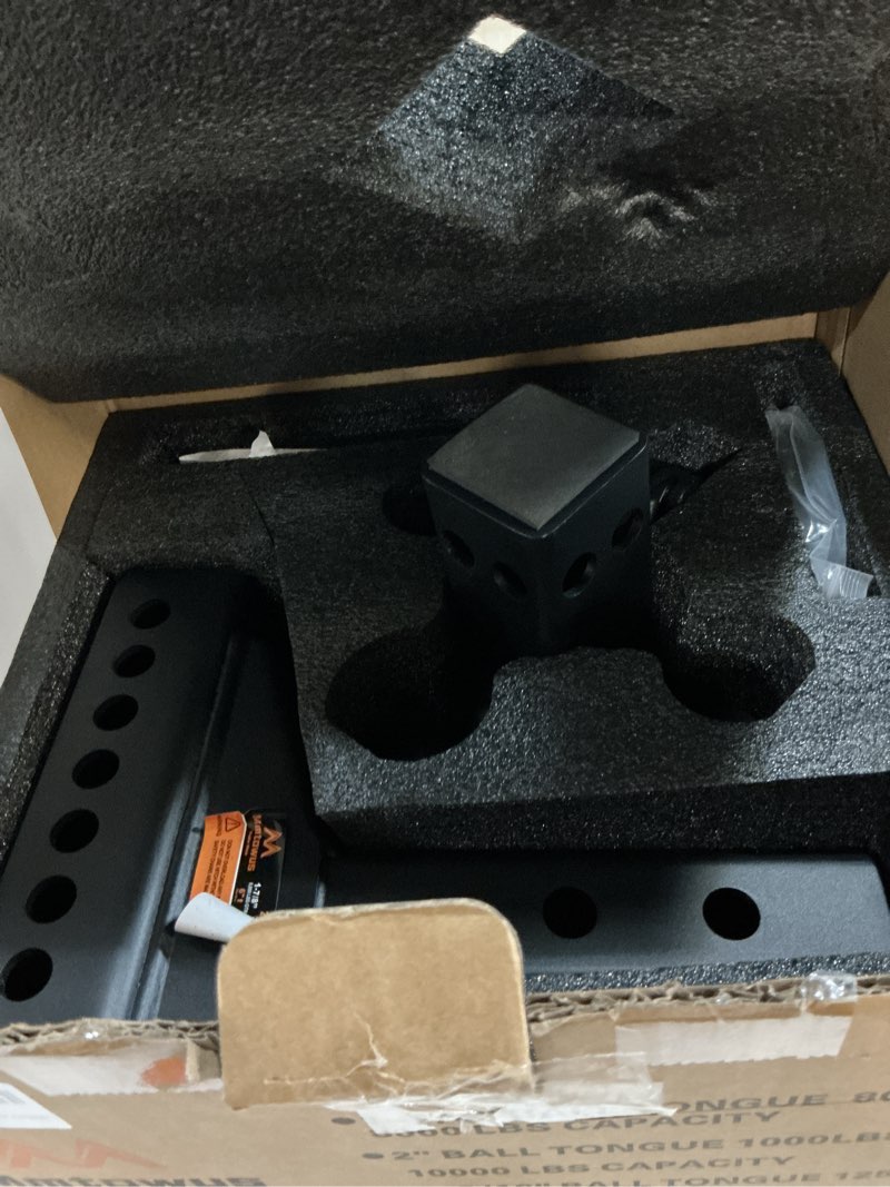 Condition photo showing New/Like New for adjustable trailer hitch -drop hitch -tri ball mount with hook (1-7/8'', 2''&2-5/16''), fits 2-inch receiver, 6'' drop/rise 12,500 lbs gtw tow hitch, 3 ball hitches for trucks, rv, camper etc