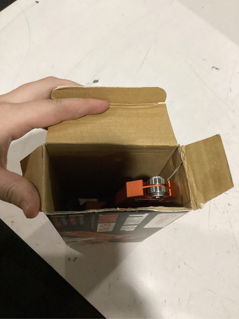 Condition photo showing New/Like New for thin rip jig table saw jig guide, thin rip jig for repetitive narrow thin strip cutting, fits for 3/8" x 3/4" t slot, woodworking tool fast thin ripping guide for table saw band saw router