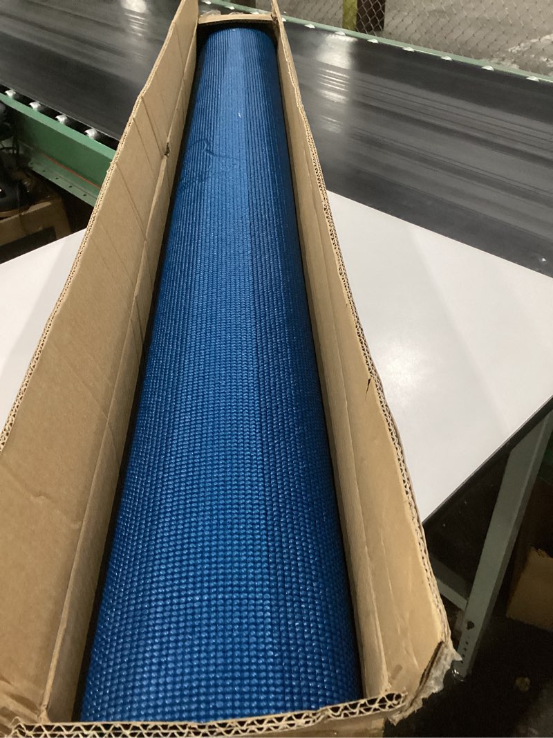 Condition photo showing Good Condition for gxmmat large yoga mat non-slip 7'x5'x9mm, thick workout mats for home gym flooring, extra wide exercise mat for men and women without shoes, non-toxic memory foam, comfortable for stretching, cardio, blue