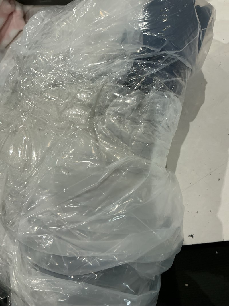 Condition photo showing As Is for mainstays dark navy solid blackout rod pocket with back tabs curtain panels 4pc set  set of 4  30  w x 63  l