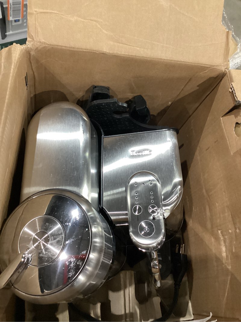Condition photo showing As Is for nespresso vertuo creatista coffee and espresso maker by breville, brushed stainless steel