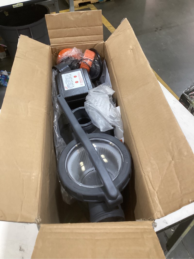 Condition photo showing As Is for leo in/above ground pool pump high flow powerful self priming pool pump,black