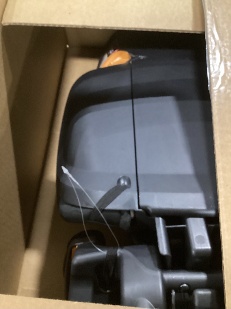 Condition photo showing As Is for chicco kidfit cleartex plus 2-in-1 belt-positioning booster car seat, backless and high back booster seat, for children aged 4 years and up and 40-100 lbs. | obsidian/black kidfit cleartex plus obsidian