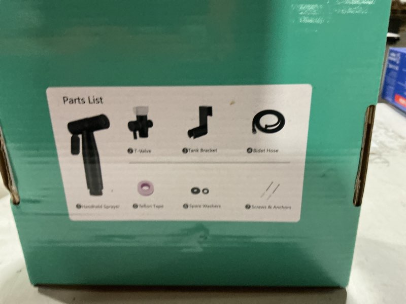 Condition photo showing Good Condition for barrock handheld bidet sprayer for toilet, stainless steel metal made baby cloth diaper spraying kit, bathroom toilet bidet attachment set for bathing pets and feminine hygiene, brushed brass gold brushed gold 1