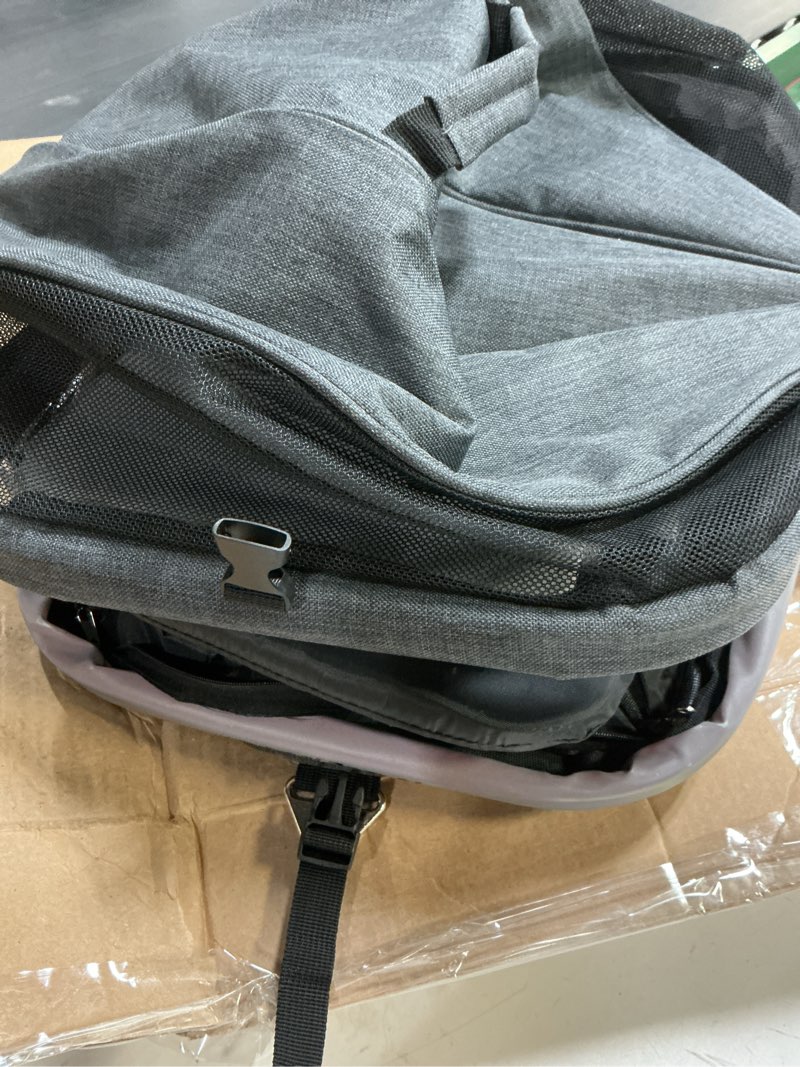 Condition photo showing Good Condition for foldable dog rear bike basket supports up to 22 lbs with metal frame, pe support plate, quick-install mount for 3.54-4.72 inch diameter tubes, mesh window, soft cushion & reflective strips