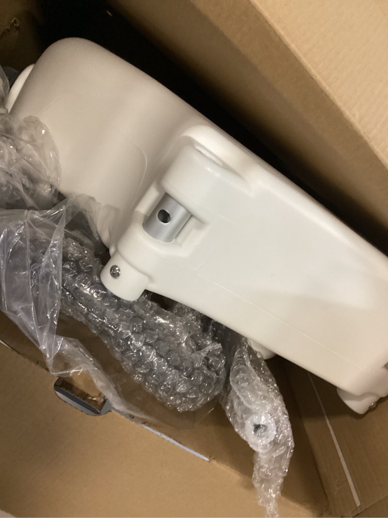 Condition photo showing As Is for Drive Medical 2-in-1 Raised Toilet Seat with Removable Padded Arms - Elevated Bathroom Safety Support - Secure Locking Attachment - Easy Height Assistance - Durable Plastic Construction Standard