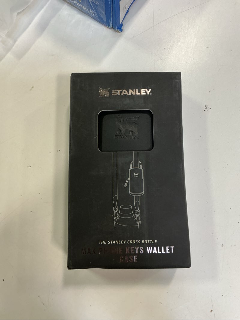 Condition photo showing New/Like New for STANLEY Cross Bottle Essentials Case Max | Phone, Wallet, Keys Holder for Water Bottle | Faux Leather Accessory Pouch Black Max