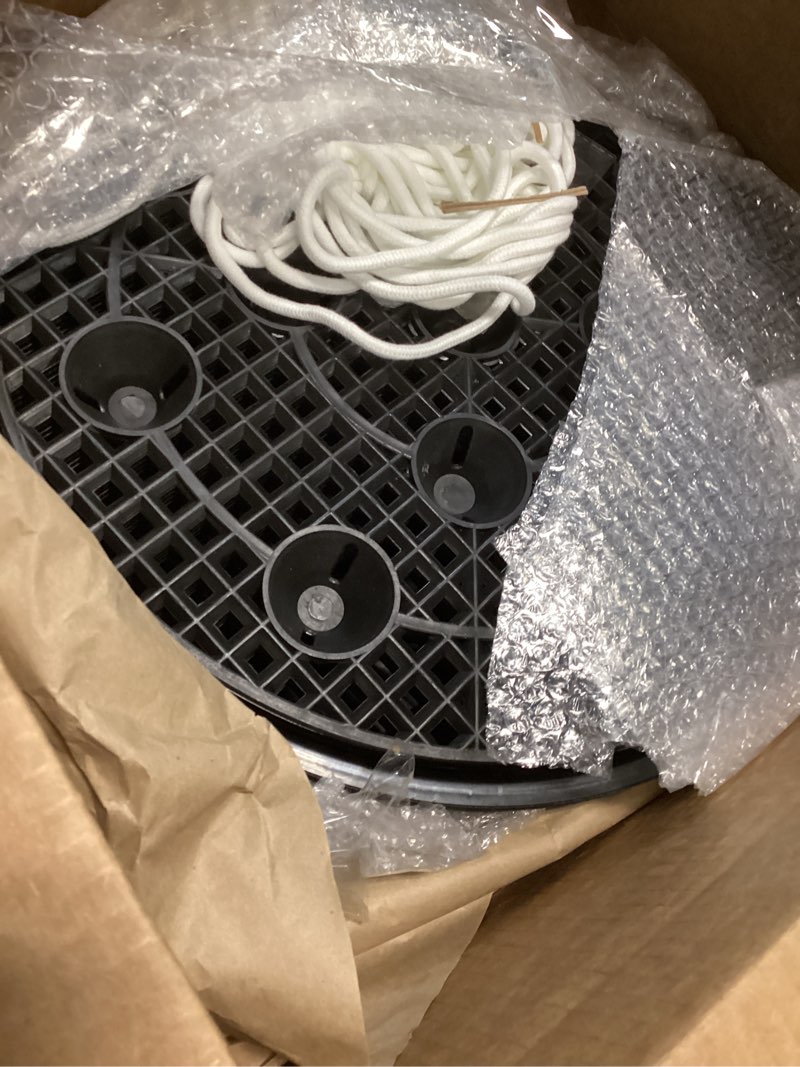 Condition photo showing Good Condition for 4 pack 16 inch self watering base for fabric grow bag, self-watering plastic elevated plant saucer stand, automatic watering tray for non-woven planter flower pot growth tent greenhouse indoor outdoor 16 inch - 4 pack