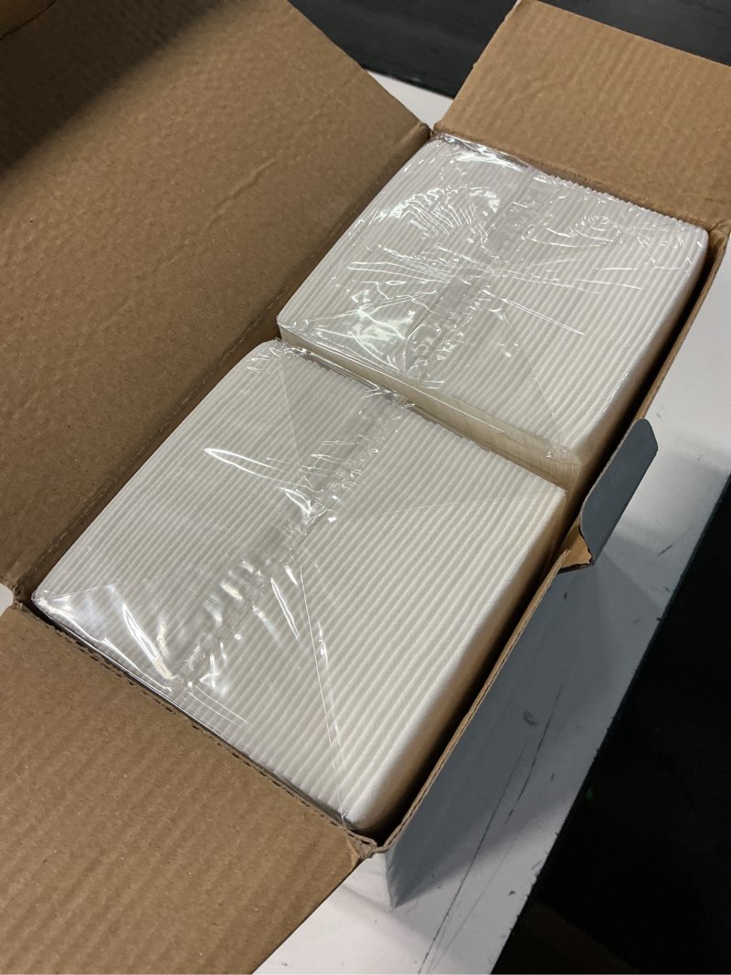 Condition photo showing New/Like New for goodluck 100-pack linen-feel disposable guest towels – soft and absorbent paper hand towels for bathroom or kitchen – elegant white napkins with gold design for parties, weddings, dinners events 100 pack gold
