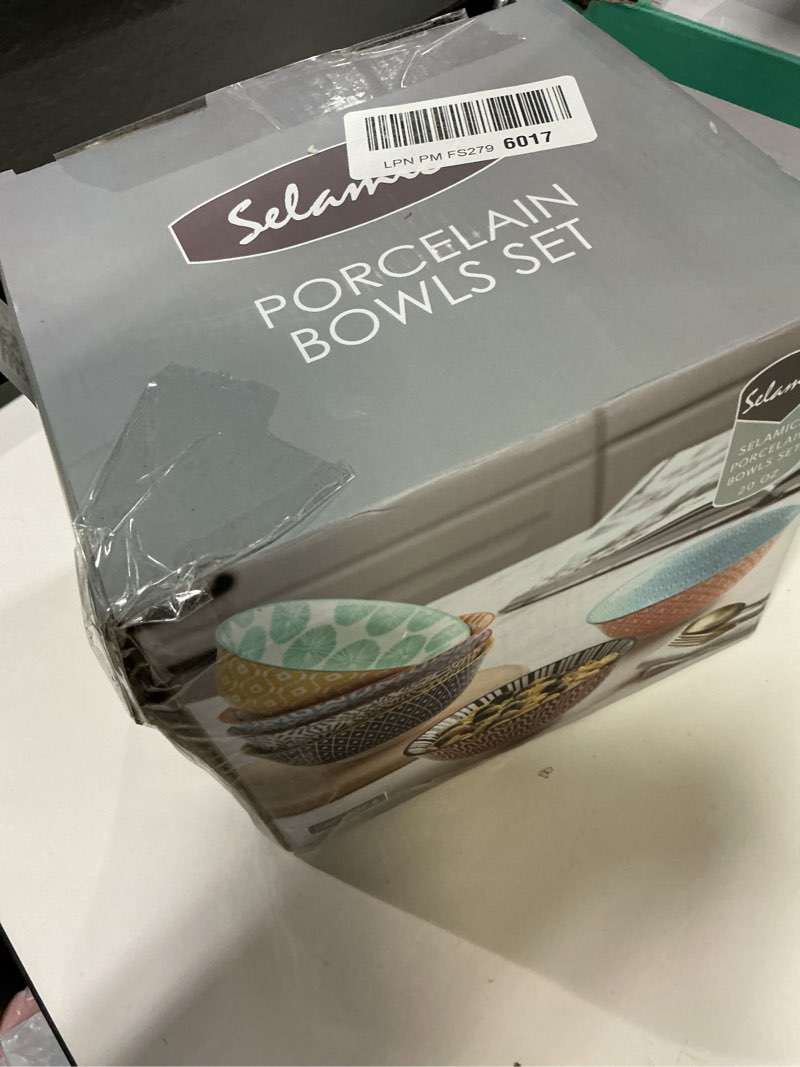 Condition photo showing New/Like New for Selamica Porcelain 20oz Cereal Bowl Set - Set of 6, 6 inch Soup Bowls, Ceramic bowls for Cereal, Soup, Salad and Pasta, Colorful bowls Assorted Colors 6 inches