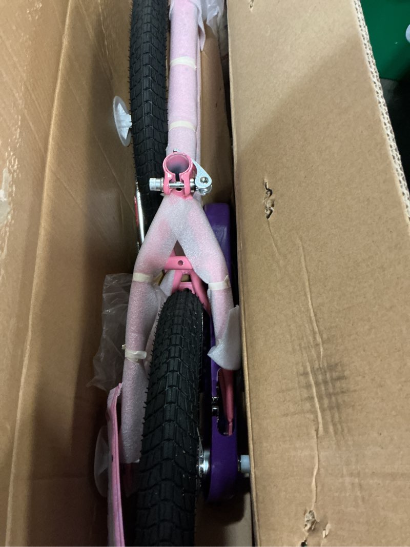 Condition photo showing New/Like New for joystar paris girls bike with training wheels for ages 3-10y | 14-20 inch kids bike with training wheels basket & handbrake kids' bicycle pink 16 inch with training wheels